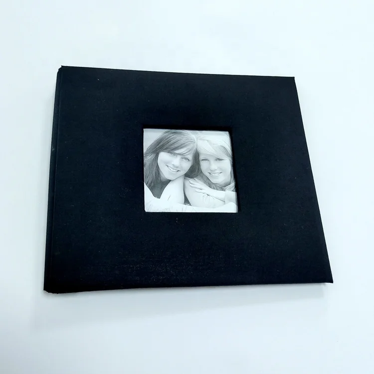 Stocked black fabric screw binding free to add inner pages 8X8 inch photo album