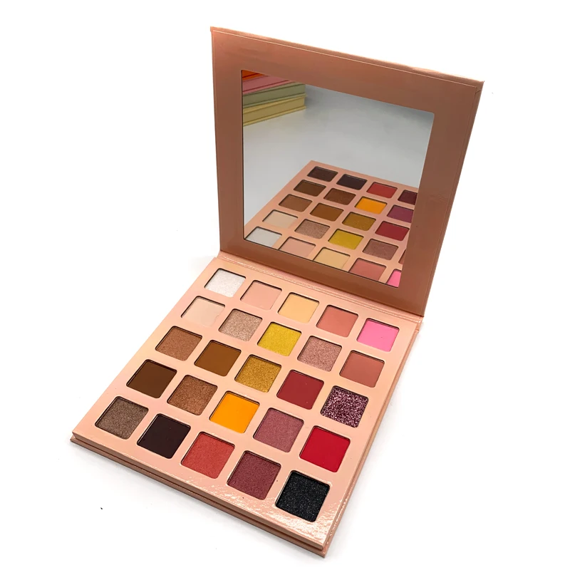 25 square pan custom eyeshadow palette packaging pigmented eyeshadow palettes private label