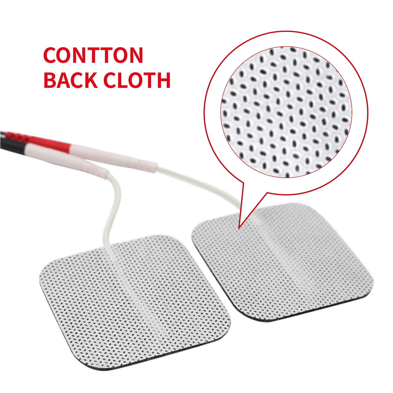 TENS EMS Medical Equipment Unit Accessories with Adhesive Electrode Pads for Massage Products and Pain Relief