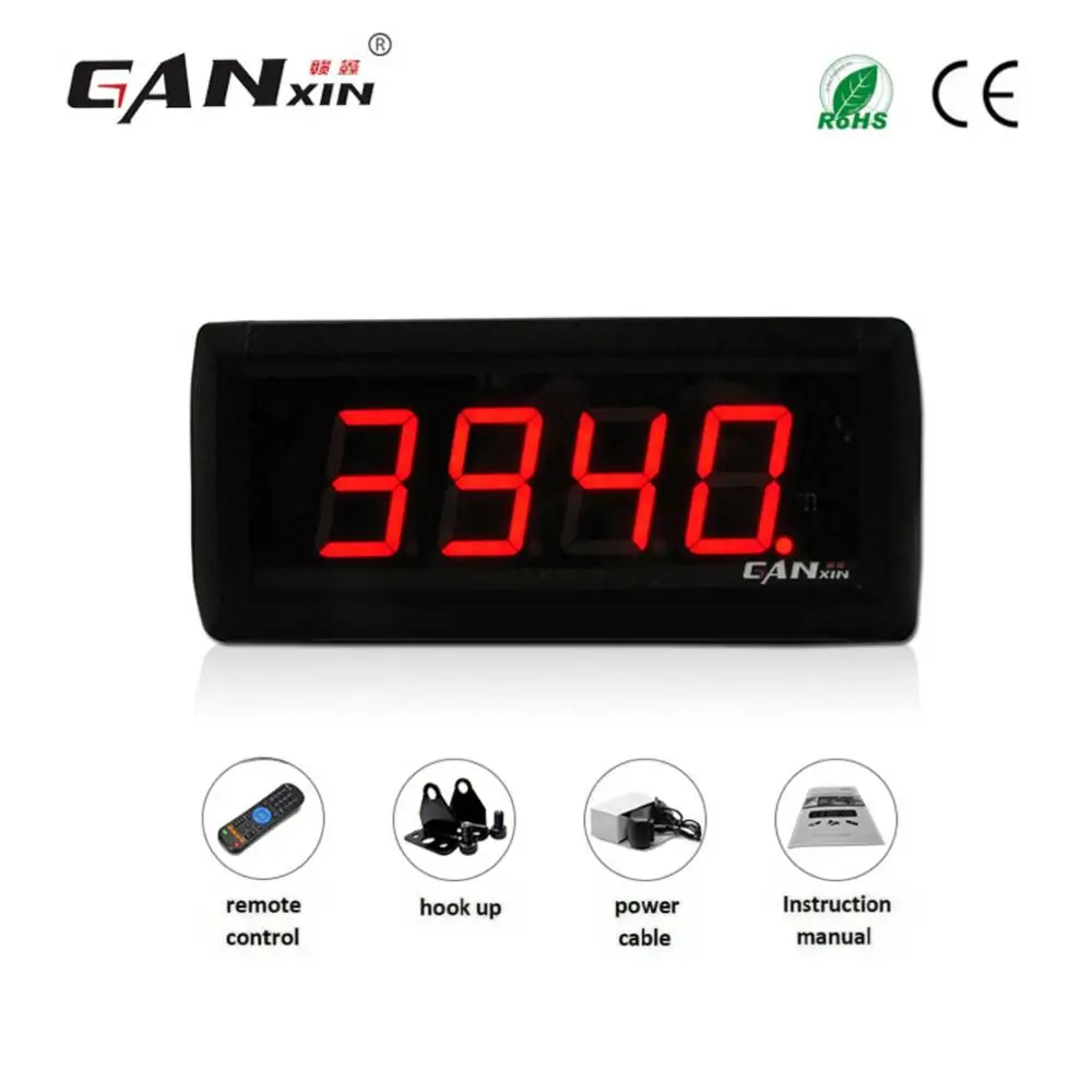 Ganxin 4 цифры Led аккумуляторная батарея электронный игровой автомат с мусульманская молельная Счетчик Талли