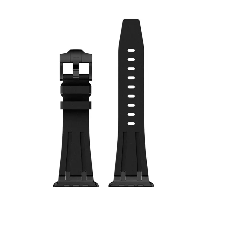 New Design Luxury Liquid Silicone Slim Band for Iwatch Ultra 2 Stone Pattern Rubber Watch Strap 42mm 44mm 45mm 49mm