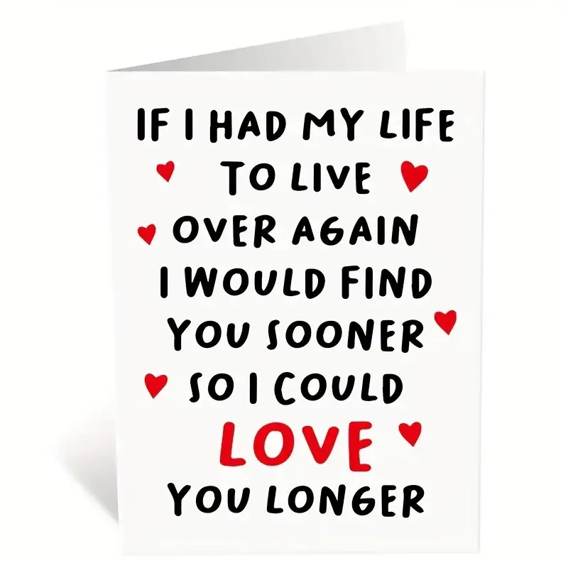 Cute Love You Longer Poem Birthday Card Romantic Anniversary Cards if I Had My Life to Live Over Again
