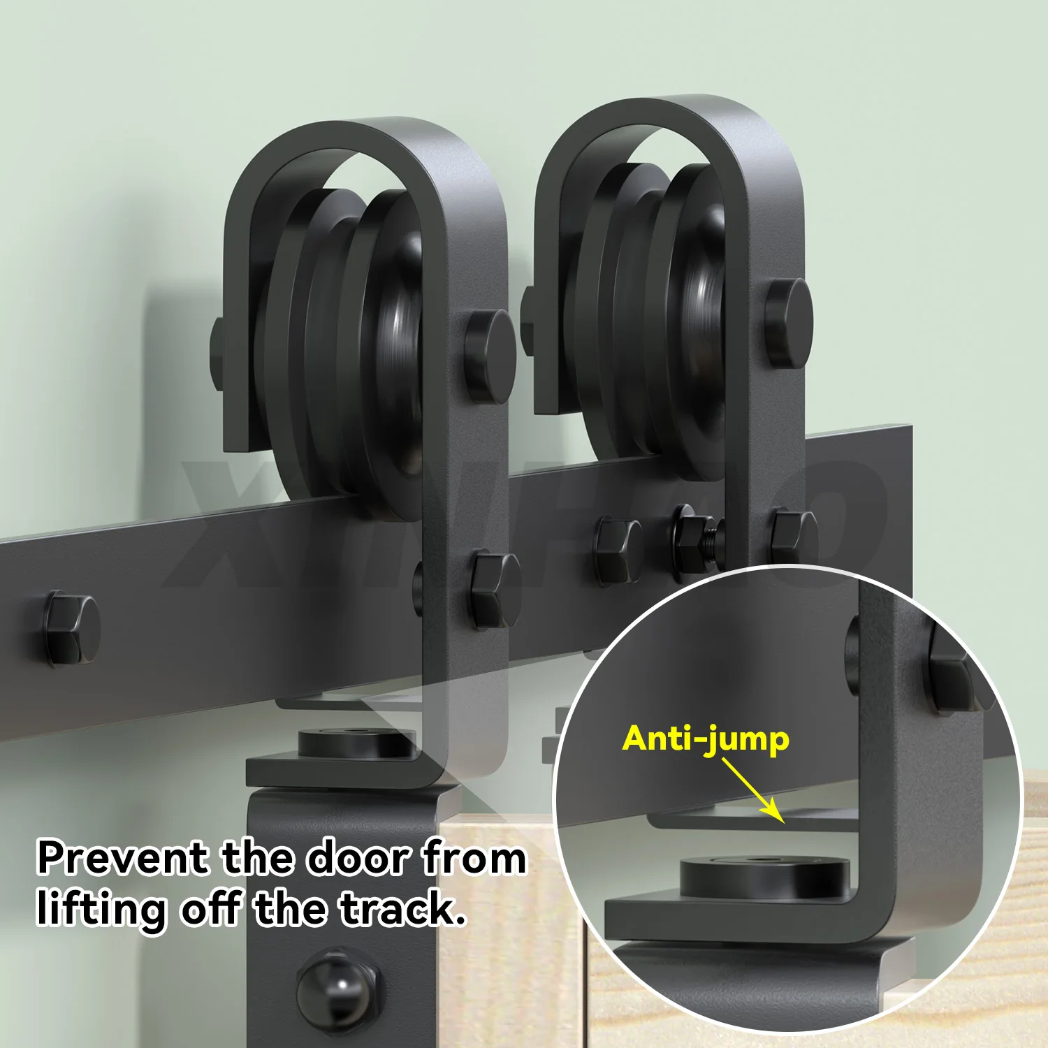 Hot Sale Bi-fold Sliding Barn Door Hardware Kit Four Door Panel Fittings Bi-folding Industrial Folding Door Roller