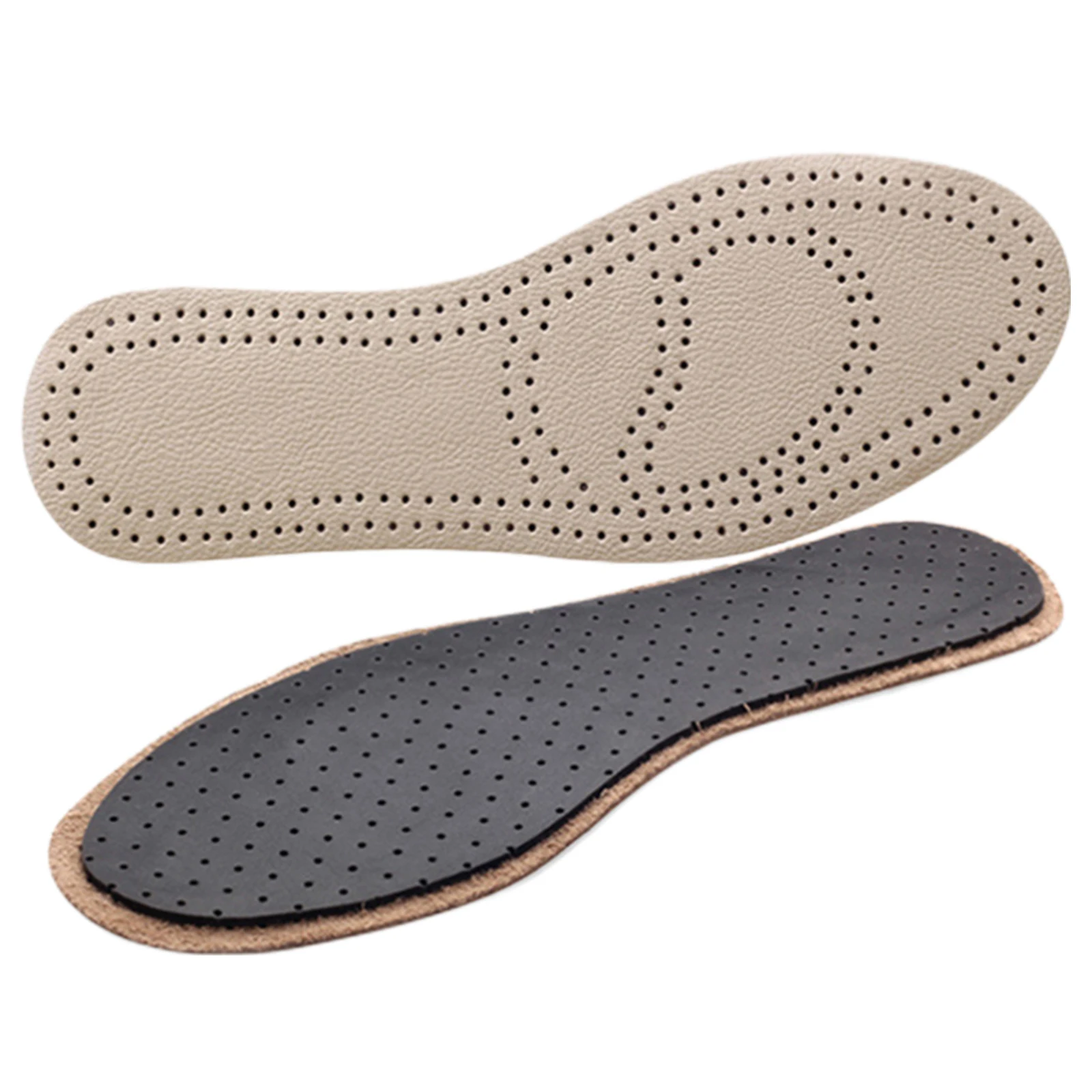 Spring Cowhide Leather Comfort Insoles Leather insole with Sweat-Absorbent Odor-Resistant and Breathable for Shoes