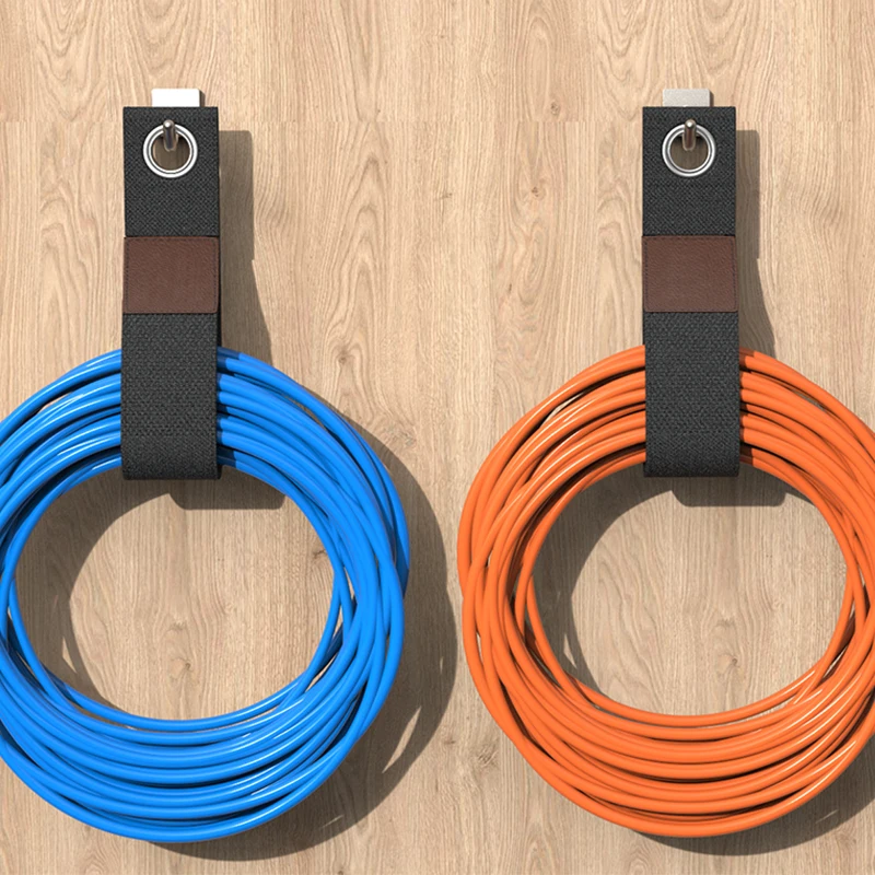 Heavy-Duty Adjustable Velcroes Storage Straps with Grommets Versatile Hook and Loop Wire Weight Holders for Garage Organization