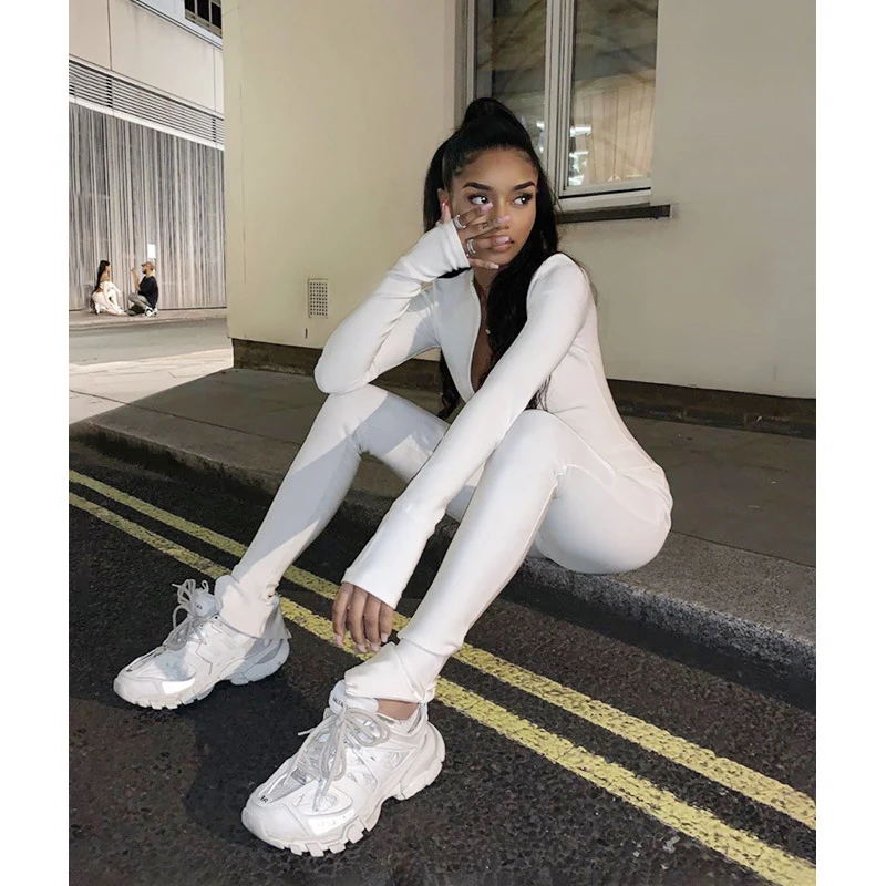 Free Shipping Design Women sexy solid color wide leg white and black bodysuit jumpsuits women sexy