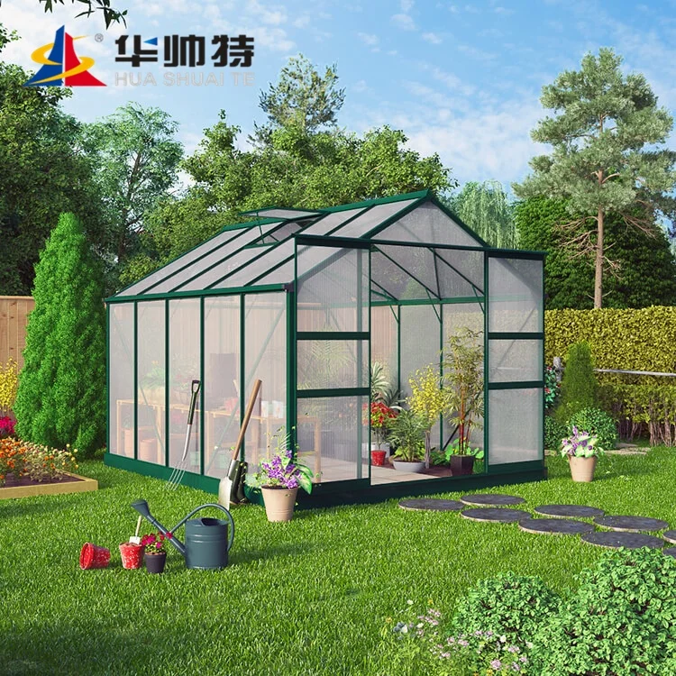 
High quality transparent agricultural glass polycarbonate greenhouse 