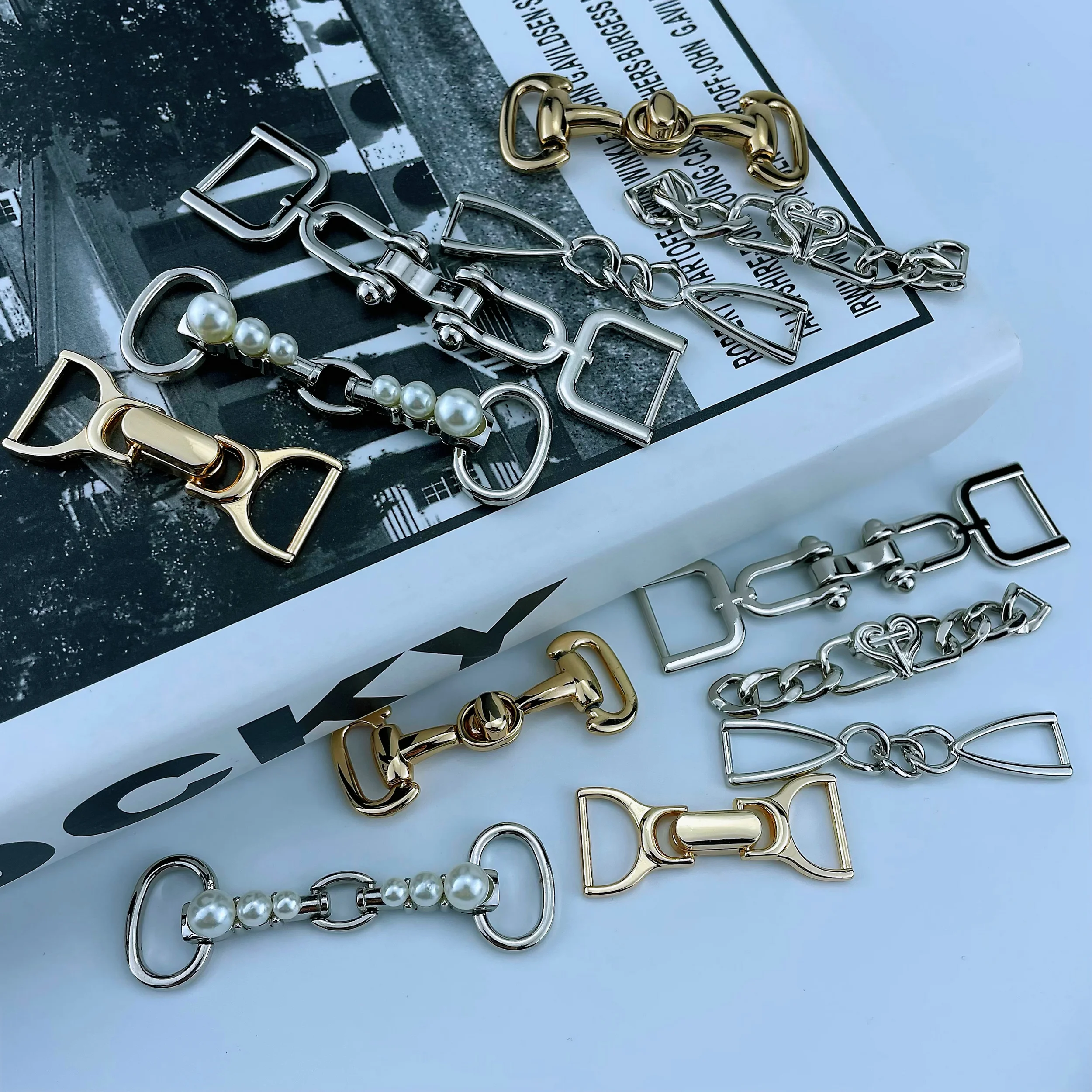 Pearl Buckles Rings for Adjustable Belt Webbing Strap Garments Accessories Zinc Alloy Metal Super Quality Customized Plating