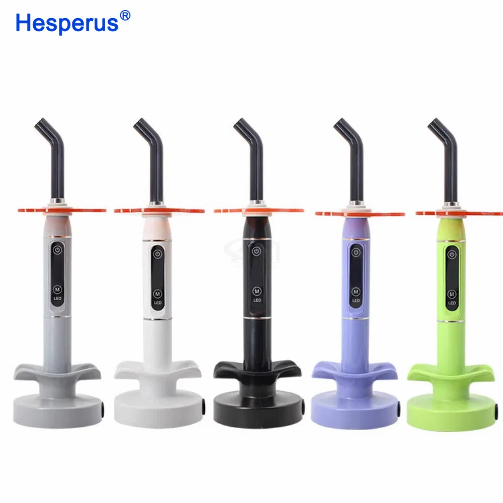 1Set LED Curing Light Lamp Machine 2000MW Resin Cure Dental Equipment 5s/3mm Curing 2200mAh Battery 10W Wireless Cordless