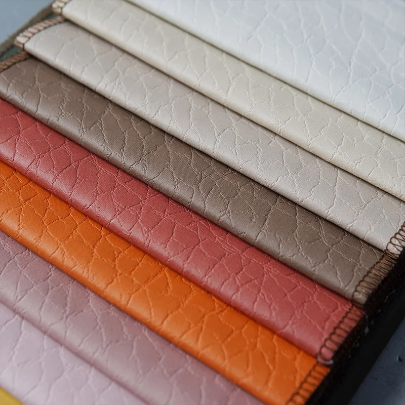 100% polyester Technology artificial leather Bronzed Embossed fabric Waterproof composite back nano technology fabric