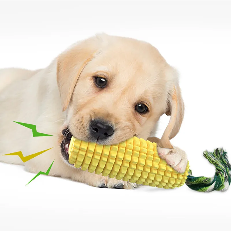 Dog Squeaky Toy Corn Chew Pet Toy Durable Squeaky Interactive Dog Toys for Small Meduium Large Breed