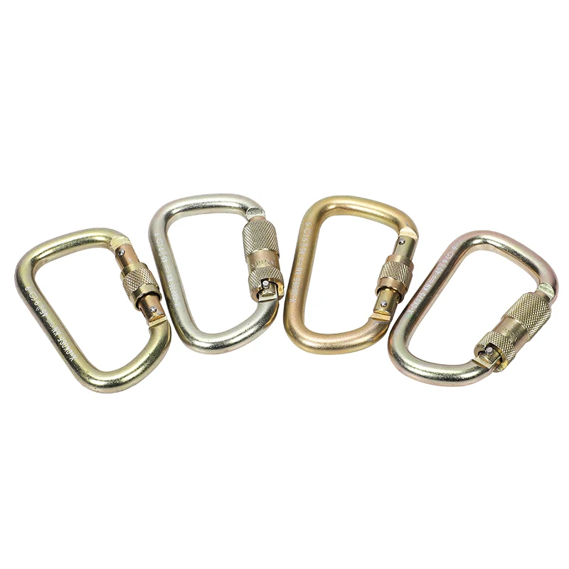 Производители поставляют D-образный резьбовой замок, сплав, сталь, альпинистский карабин с хорошим качеством для пеших прогулок, кемпинга