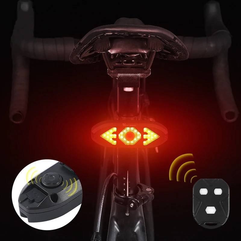 
WB Wholesale Led Tail Bicycle Mountain Waterproof Taillight Warning Cycling Usb Rechargeable Bike Rear Safety Light 