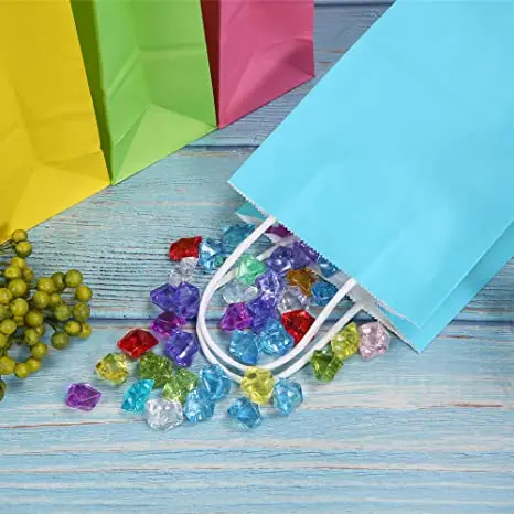 Wholesale cheap personalize Colorful cute small gift kraft paper candy bag for parties