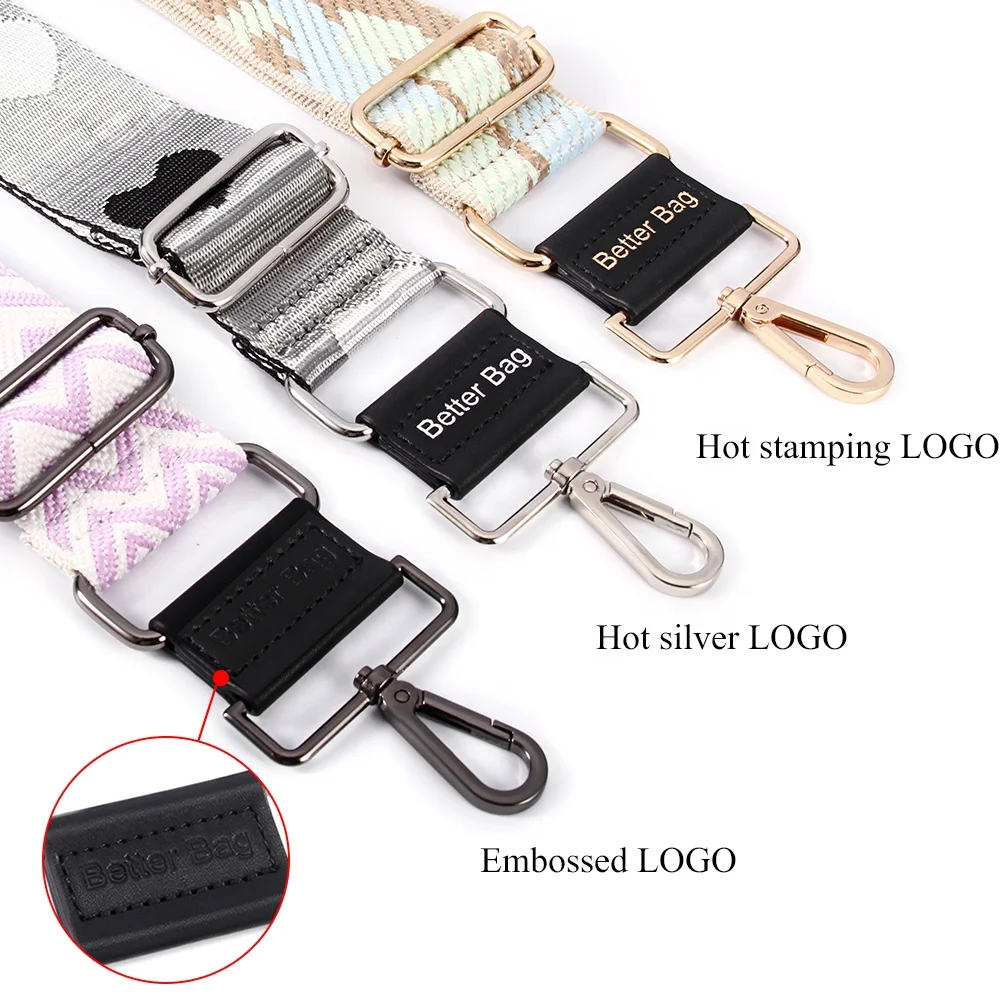 New Arrival Replacement Webbing Adjustable Crossbody Purse Straps Custom Canvas Shoulder Bag Strap Bag Leather Strap