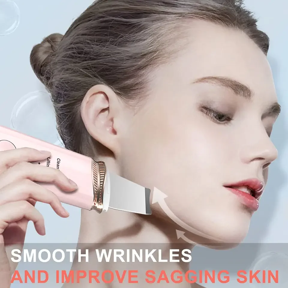 Skin Care Tool Factory Portable Face Scrapers Face Peeling Ultrasonic Skin Scrubber Face Peeling