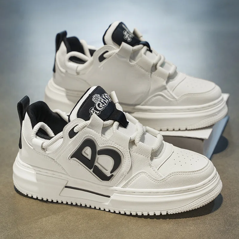Sports Shoes For Men All Season Casual Sports Design Niche New Student Bread Thick Soled Board Shoes Simple Soft Soled Shoes