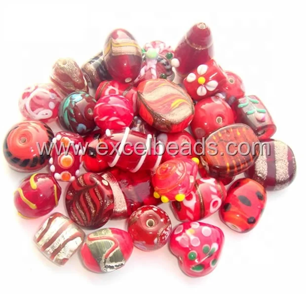 Glass Beads Mix - Fancy Beads Lime Green Combination 1 kg packs wholesale