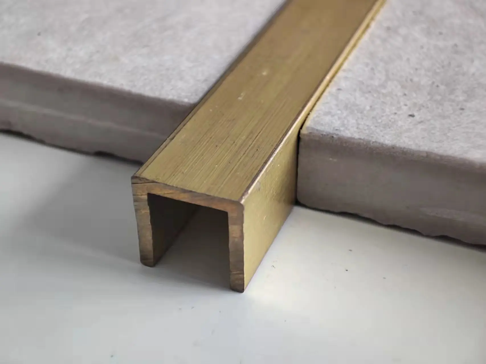 Essential Brass Tile Trim Copper Tile Edging Trims T Shape U Shape Brass Cooper Polished Brass at Low Price