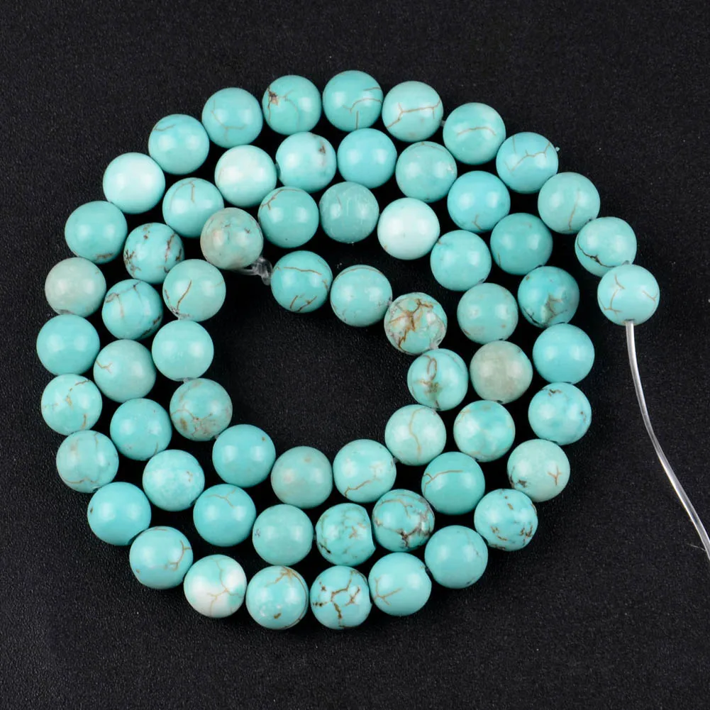 Бусины из натурального камня Howlite бирюза Jaspers свободные ракушки для изготовления ювелирных изделий аксессуары браслетов и ожерелий