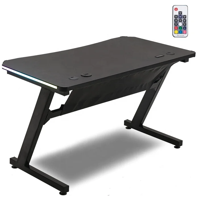 Интернет-кафе черная стальная рама RGB игровой стол ПК Офисный