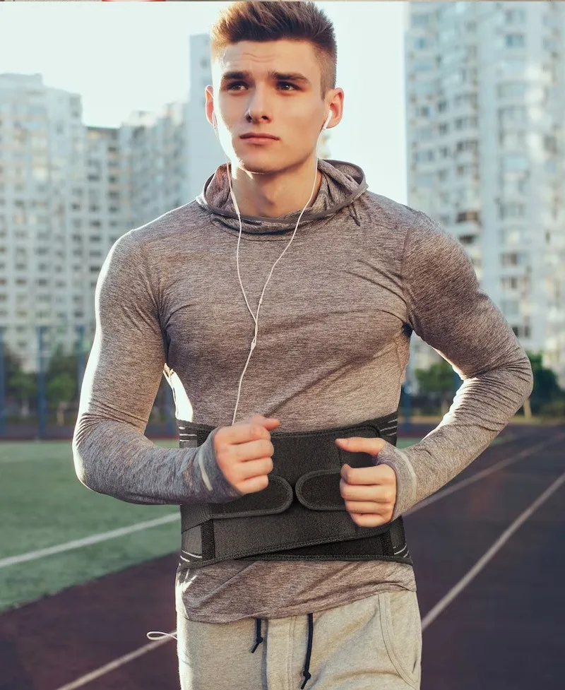 Unisex Back Brace with 6 Stays Working Safety Breathable Lumbar Back Belt Anti-skid Lumbar Support  lumbar back braces