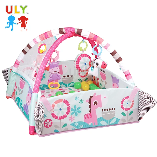 5 in 1 Pink baby mat playmat indoor kids soft play gym mats