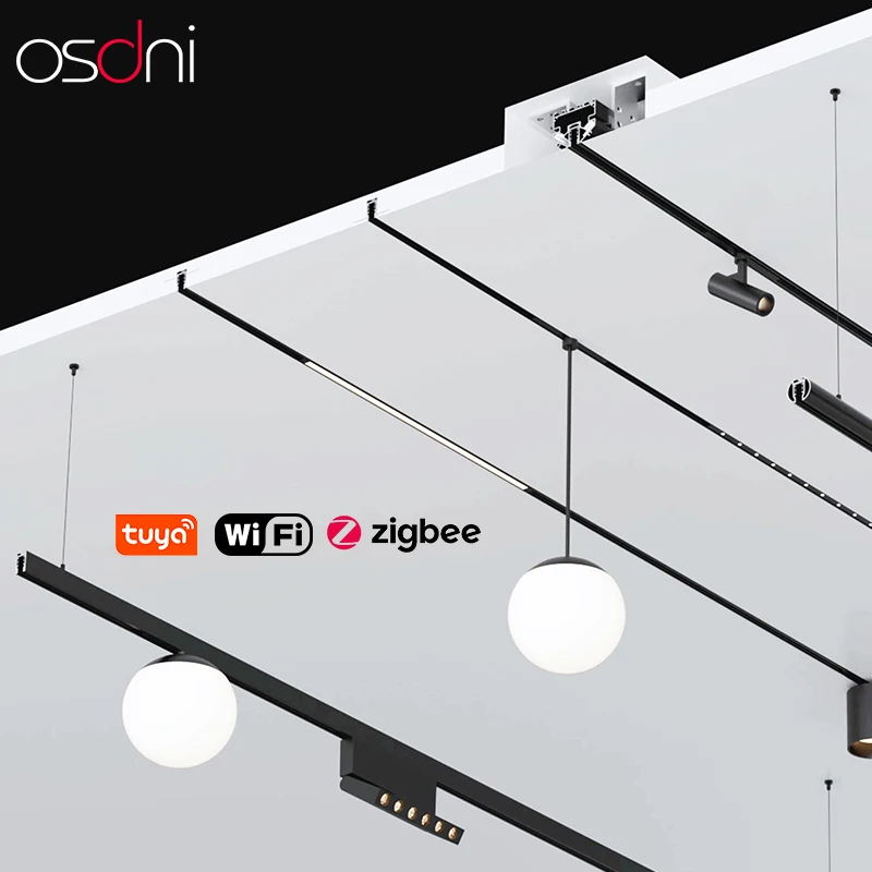 5mm Extremely narrow Magnetic Track Light System DC24V led 6W 9W Intelligent Tuya Zgbee Linear Flood Light min magnet light lamp