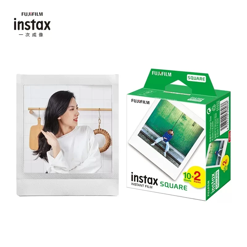 Original Fujifilm Instax Square Instant white edge Film color film for Fuji SQ10 SQ6 SQ1 SQ20 SP3 Hybrid format Cameras