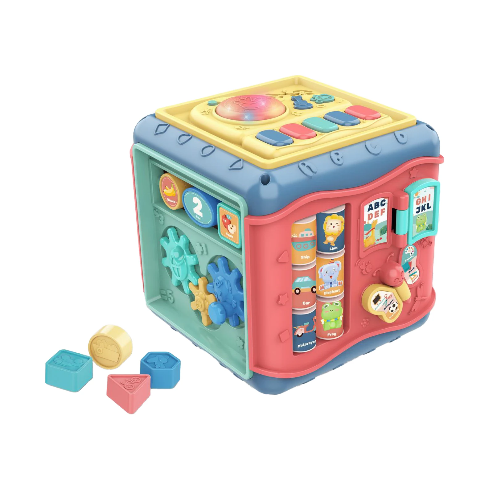 Hot Sell Baby Toys  Musical Puzzle Toy Wisdom Hexahedral Multifunctional Baby Game Toy Kids
