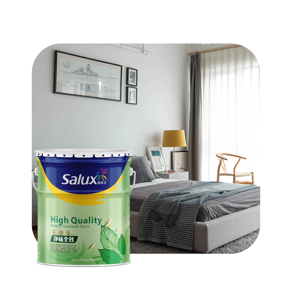 Low-Voc Salux scrub resistance Interior wall  Latex Paint for housing decoration satin paint semi gloss effect