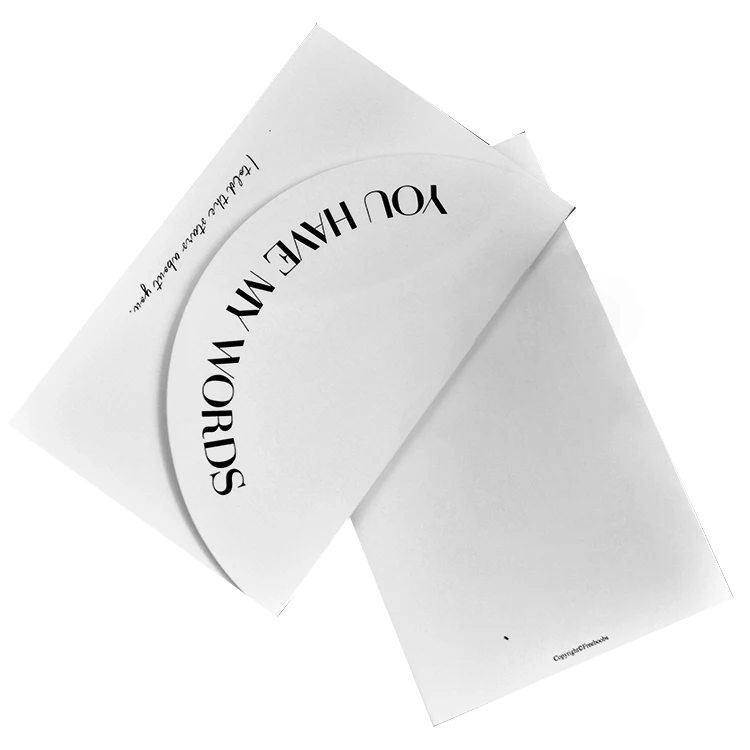 Custom Logo Black Stamp White Paper Business Envelope for Card Packaging