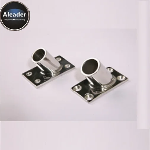 Stainless steel marine deck hardware 60 degree stanchion base for rail 55x73x65 Multi angle selection L2007-25
