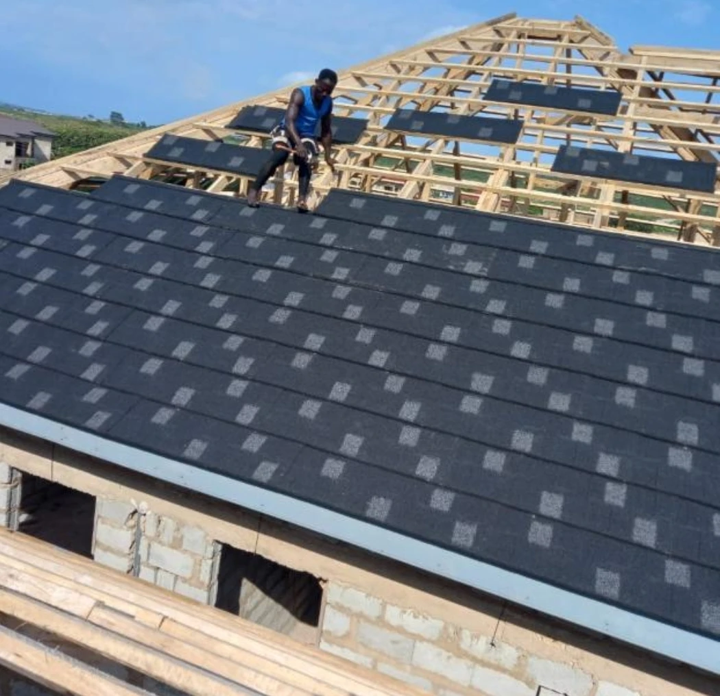 Low Price Interlocking Asphalt Roofing Shingles Gazebo Tile Sand Coated Metal Steel Stone Roof Tile