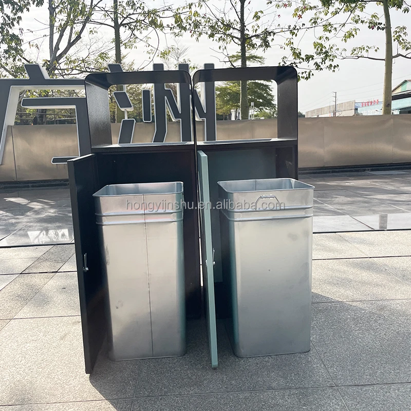 New design commercial trash cans recycle waste bin outdoor park dust bin outdoor trash can