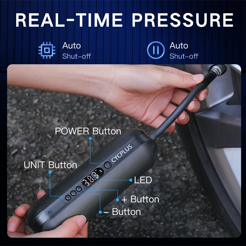 CYCPLUS A2 Road Mountain bike air pump digital bicycle pump battery bike pump