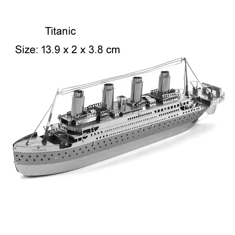 Black Pearl Ship DIY jigsaw boat destroyer Titanic Mayflower Golden Deer submarine boat 3d Metal Puzzle