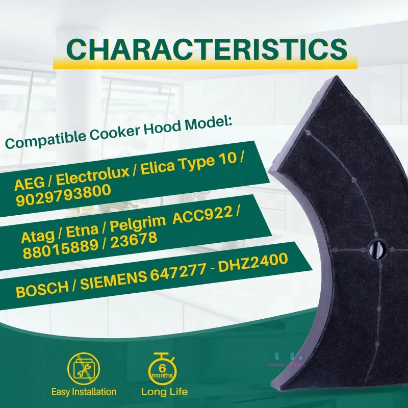 Compatible With AEG Electrolux Elica Type 10 9029793800 50290649008 E3CFE10 Filter For Extractor Hood With Activated Carbon