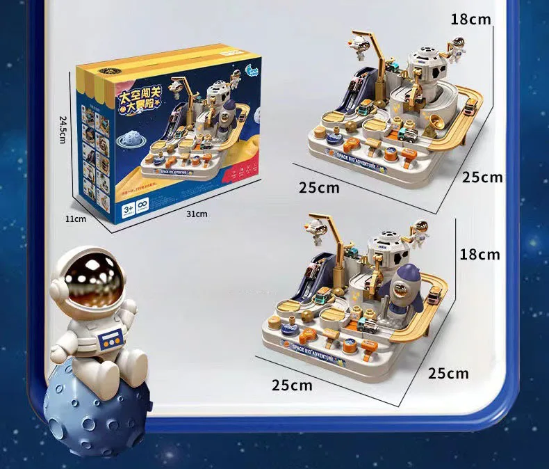 Plastic Toy Pull Back Car Ball Race Flexible Big Track Table Tower Car Race Train Toy With Track Set For Kids