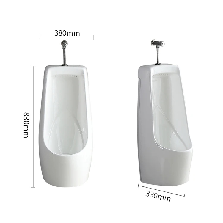 Home Washroom Urinal Sensor Toilet Wall Hung Sanitary Ware White Ceramic Floor Mounted Urinals