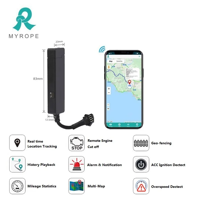 Дистанционный отключение двигателя автомобиля мотоцикла GPS-трекер с приложением