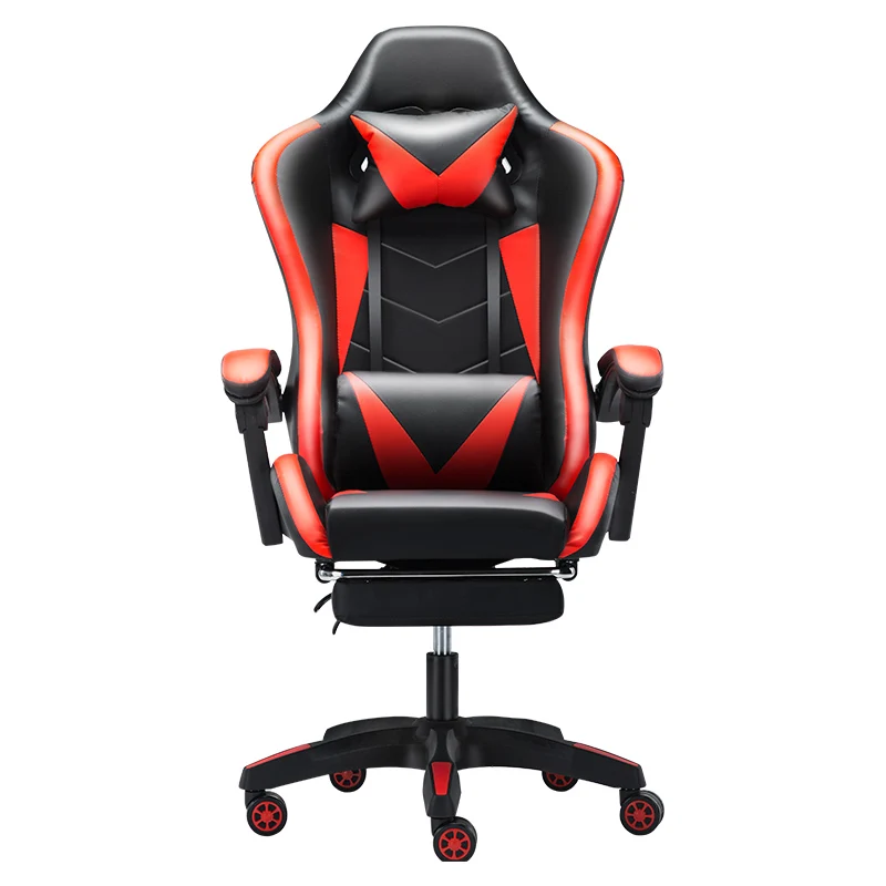 Ergonomic High Back Blue Racing PC Car Gaming Chair Foldable Massage Seat with Revolving Cooling Features for Home Use