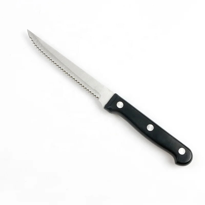 
Promotional low price wholesale professional stainless steel serrated table steak knife 