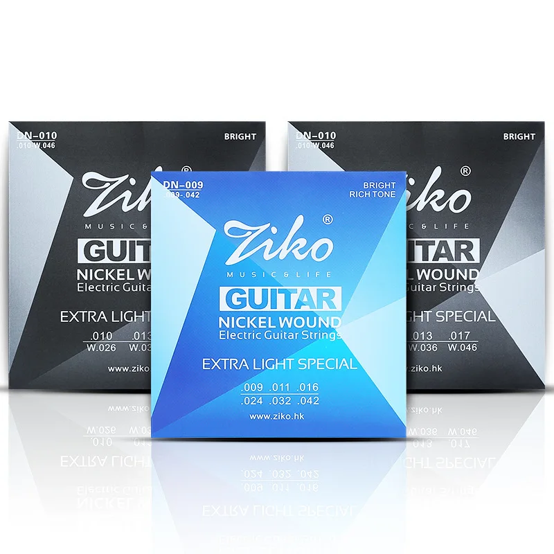ZIKO Electric Guitar Strings DN-009/010 Anti-rust Strings Set of 6 Strings Guitar Accessories