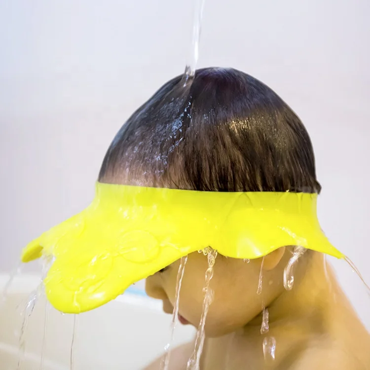 YLX Adjustable Baby Shower Cap Crown Shape Wash Hair Shield Hat for Baby Ear Protection Safe Children Shampoo Shower Head Cover