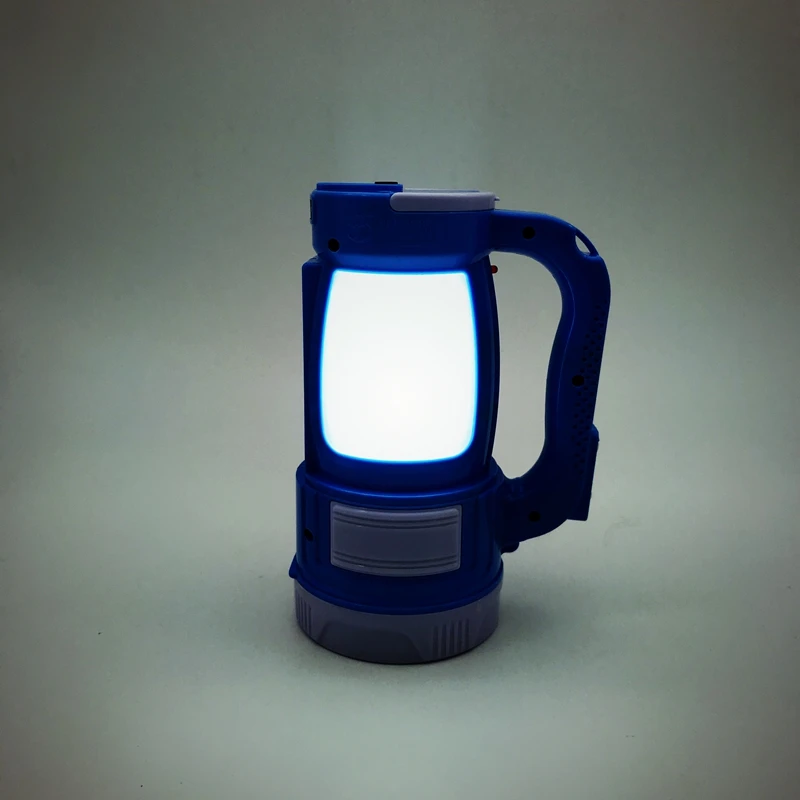 low price Rechargeable LED handy lantern COB flashlight with hidden Euro Plug AC charger working torch spotlight