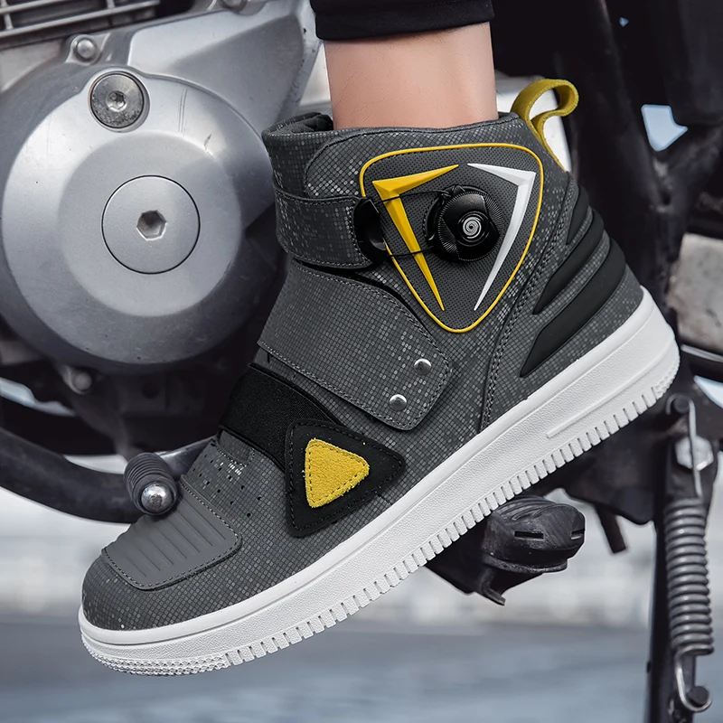 Latest Style professional Cycling Road Motorcycle Microfiber Leather Non-slip Protective Motorbike Boots