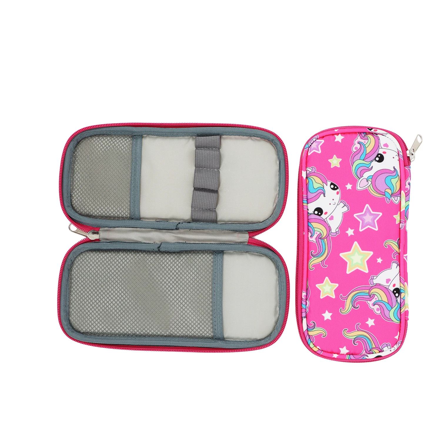 School Office Supplies Cute Stationery Multifunctional Fabric Zipper Pencil Pouch Bag For Pencil