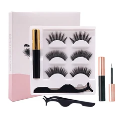 Lash Vendor Popular Design Magnetic Eyelashes Kit with Liner Custom Packing Magnetic Eyeliner Pen En Lashes