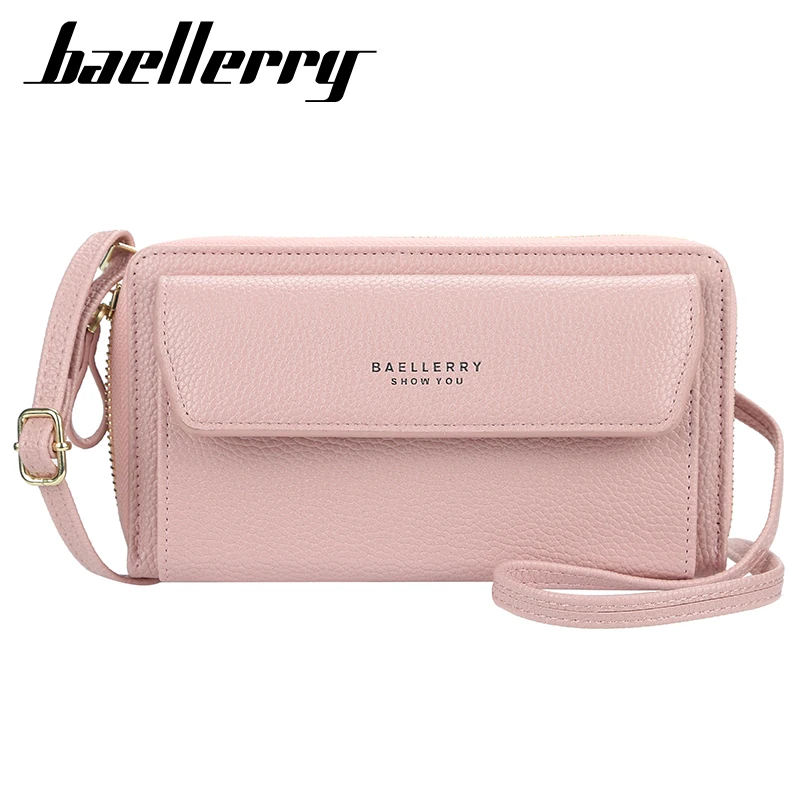 wholesale Women Fashion Cartera Coin Purse Multifunctional Ladies Shoulder Bags Pu Leather Crossbody Bag Phone Case Wallet Purses